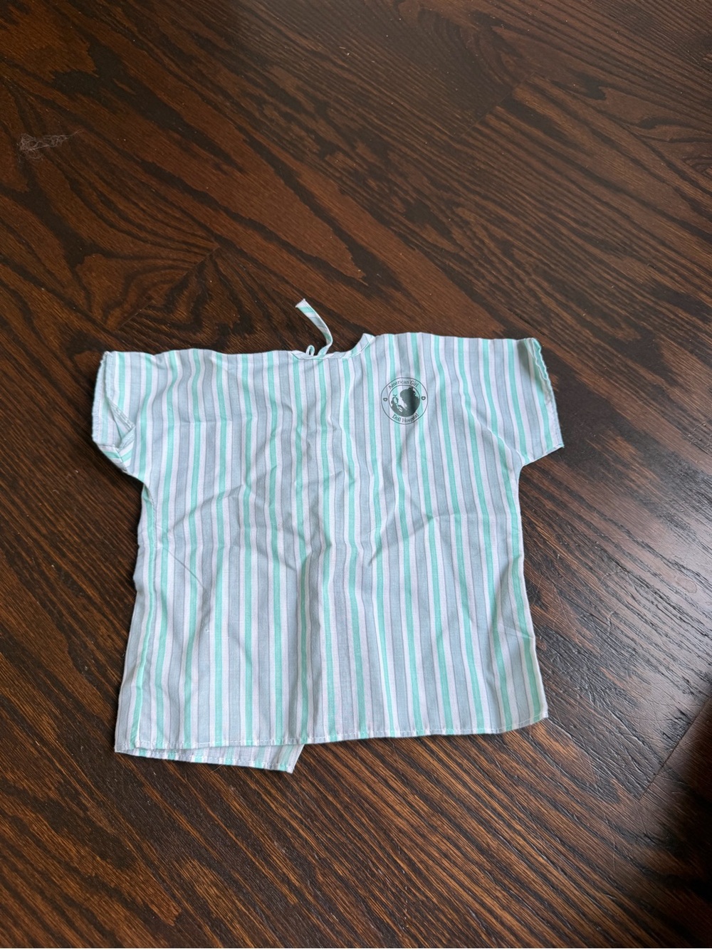 American Girl Doll Striped Hospital Gown